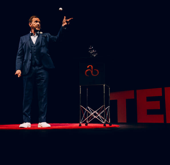 Andrew Bennett on the TEDx stage